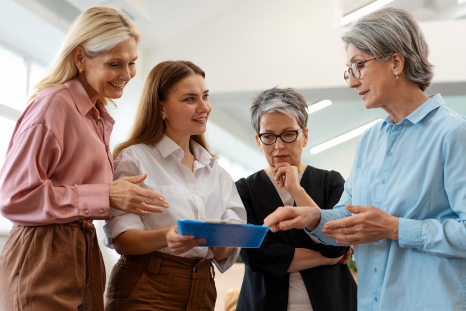 Sesi konsultasi bisnis dengan analisis data real-time